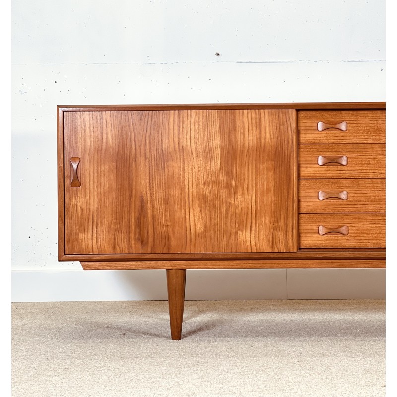 Danish vintage sideboard in teak wood by Clausen and Son, 1960s