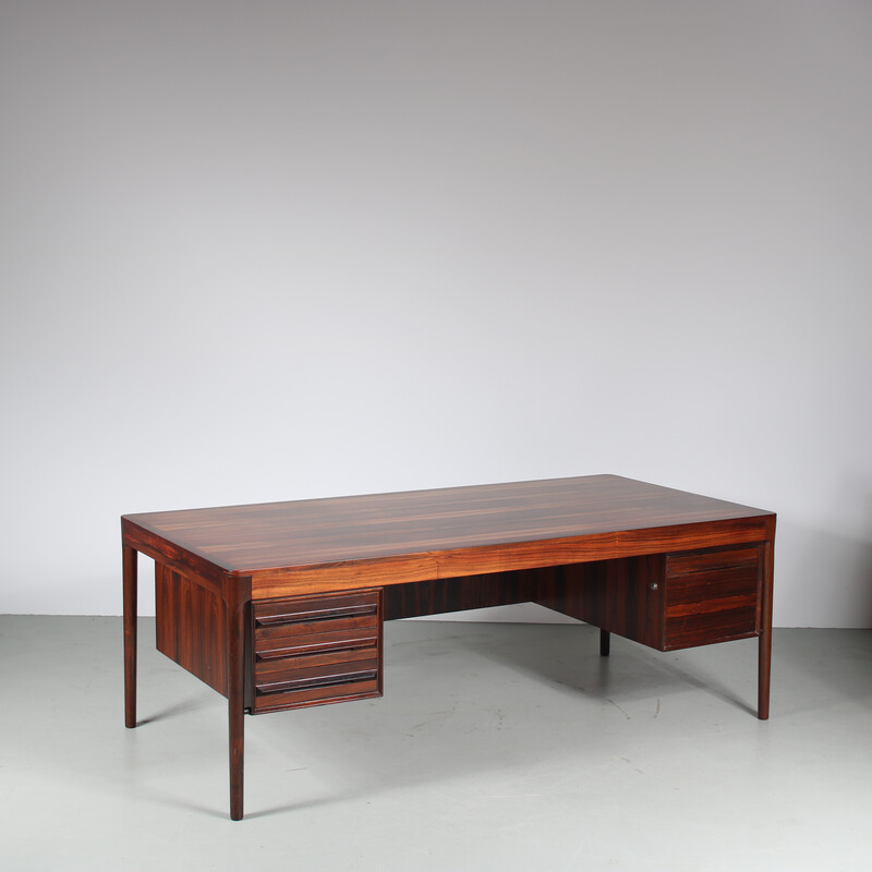 Vintage executive desk by Torbjorn Afdal for Bruksbo, Norway 1960