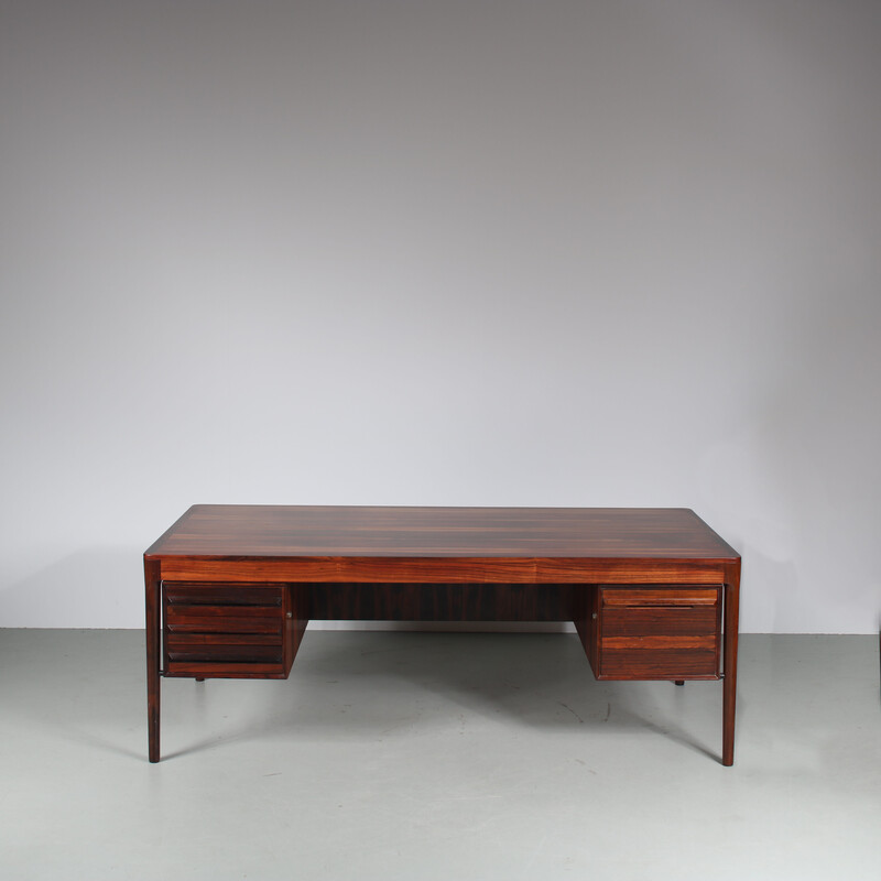 Vintage executive desk by Torbjorn Afdal for Bruksbo, Norway 1960