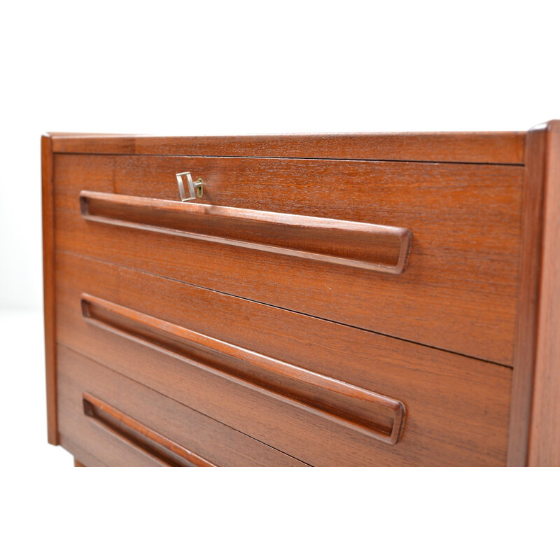 Little Danish teak chest of drawers with three big drawers - 1960s