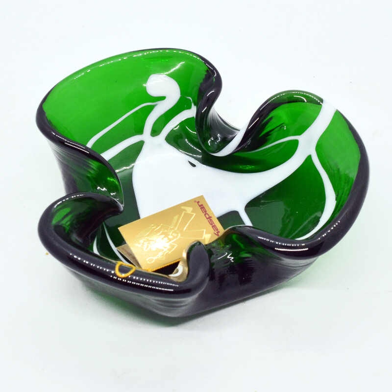 Vintage glass ashtray by Kaspar, Germany 1970