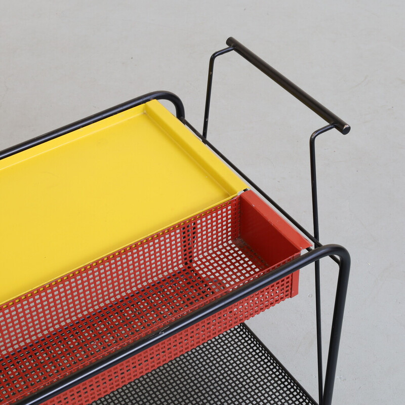 Vintage serving trolley by Mathieu Matégot for Artimeta, 1960