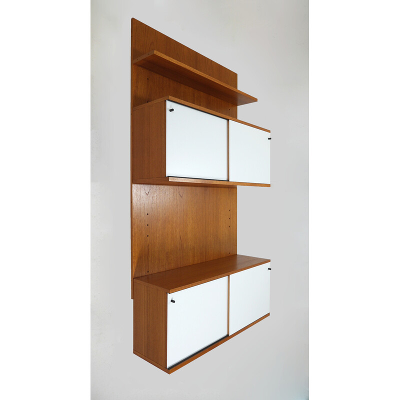 Vintage wall shelf in teak by Günter Renkel for Rego Mobile, Germany 1960s