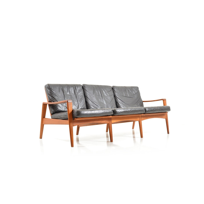 Mid century Danish teak 3-seater sofa by Arne Wahl Iversen for Komfort - 1960s