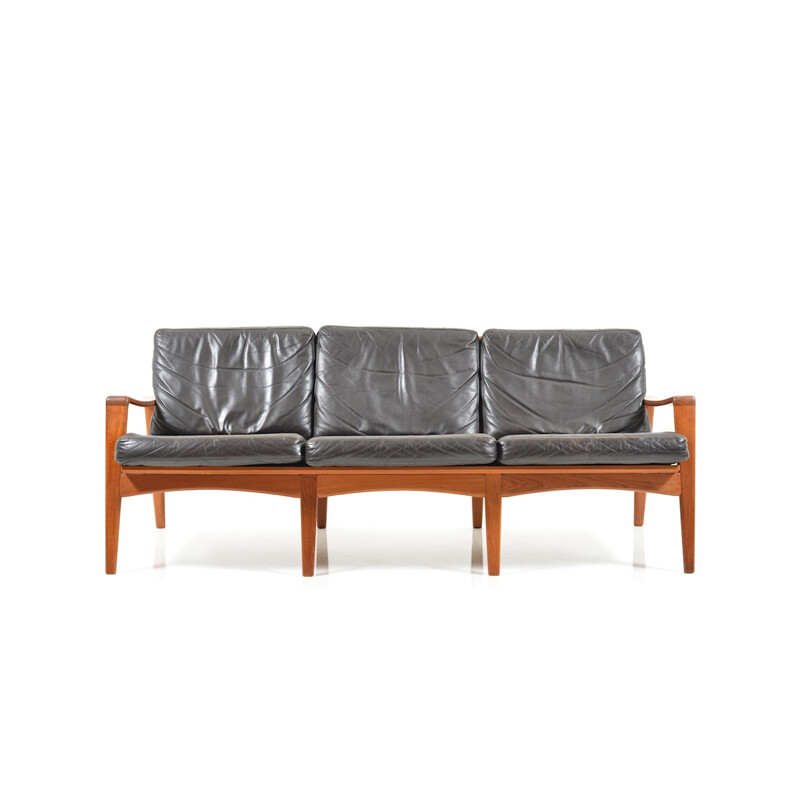 Mid century Danish teak 3-seater sofa by Arne Wahl Iversen for Komfort - 1960s