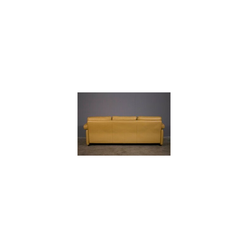 Vintage 3-seat sofa in leather by B and B Tobia Scarpa for Coronado, 1970