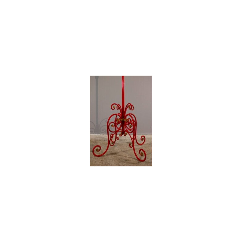 Vintage red coat rack, 1970s