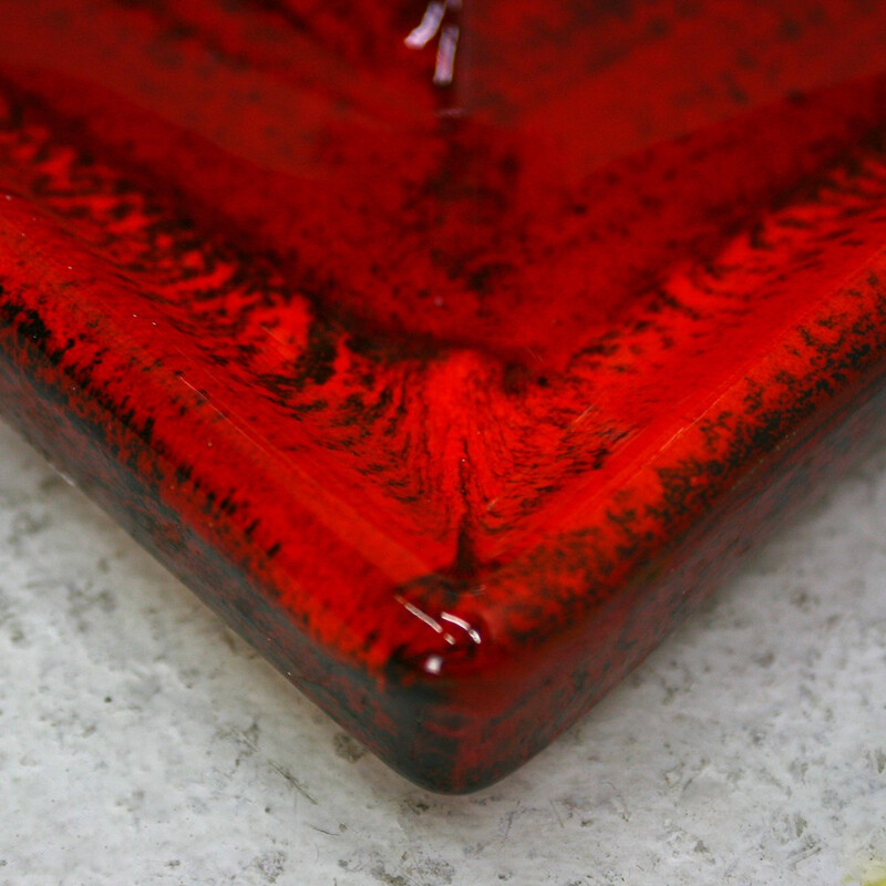 Applique rouge en céramique - 1970 