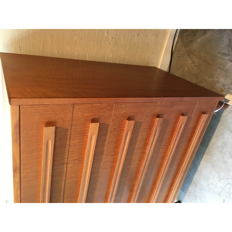 Chest of drawers in teak with 6 drawers - 1960s