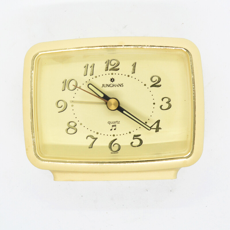Vintage plastic alarm clock, Germany 1980