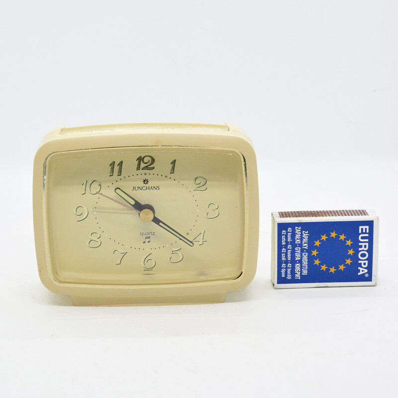 Vintage plastic alarm clock, Germany 1980