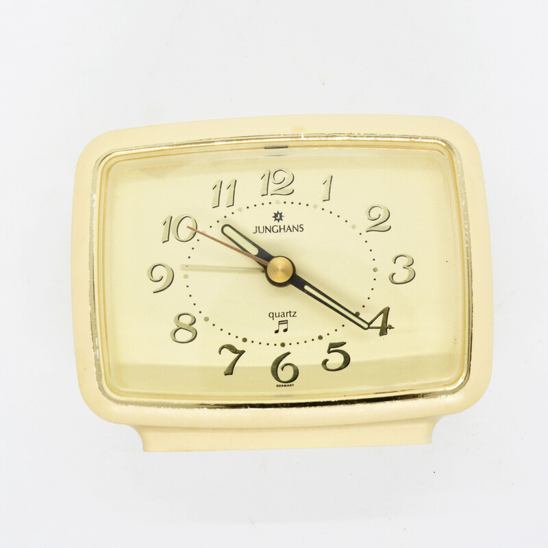 Reloj despertador vintage de plástico, Alemania 1980