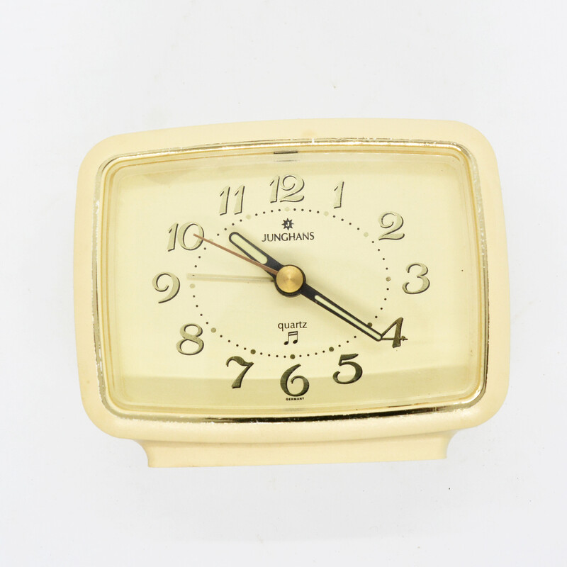 Vintage plastic alarm clock, Germany 1980