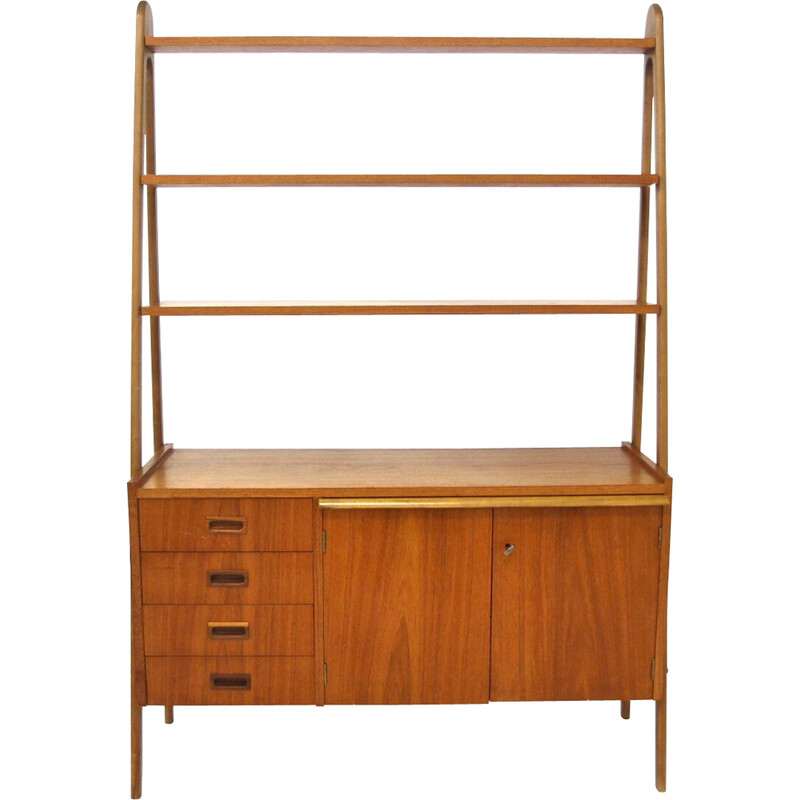 Scandinavian vintage teak secretary, Sweden 1950