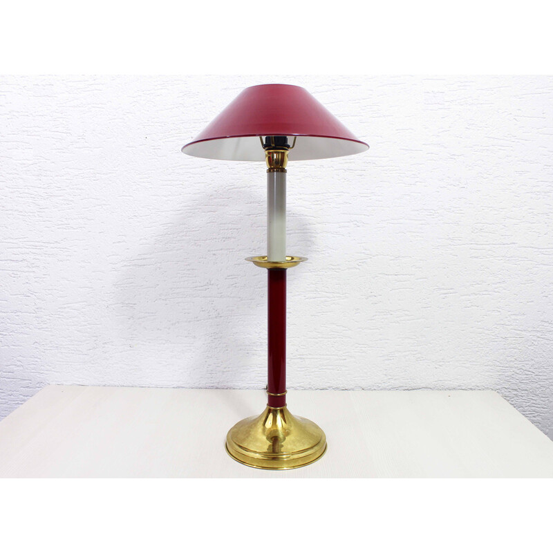 Vintage lamp with metal shade by Tommaso Barbi, Italy 1970