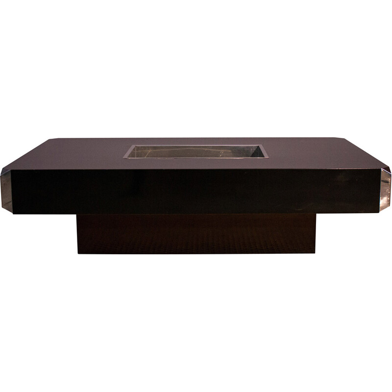 Vintage black coffee table for Mario Sabot, 1970-1980