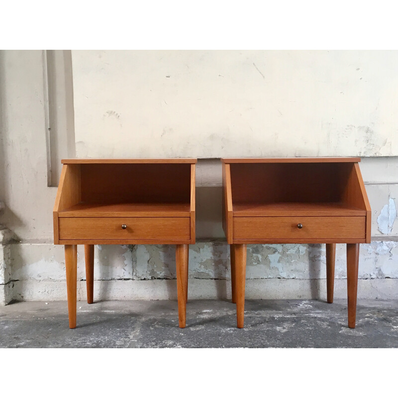 Danish teak night stand - 1960s