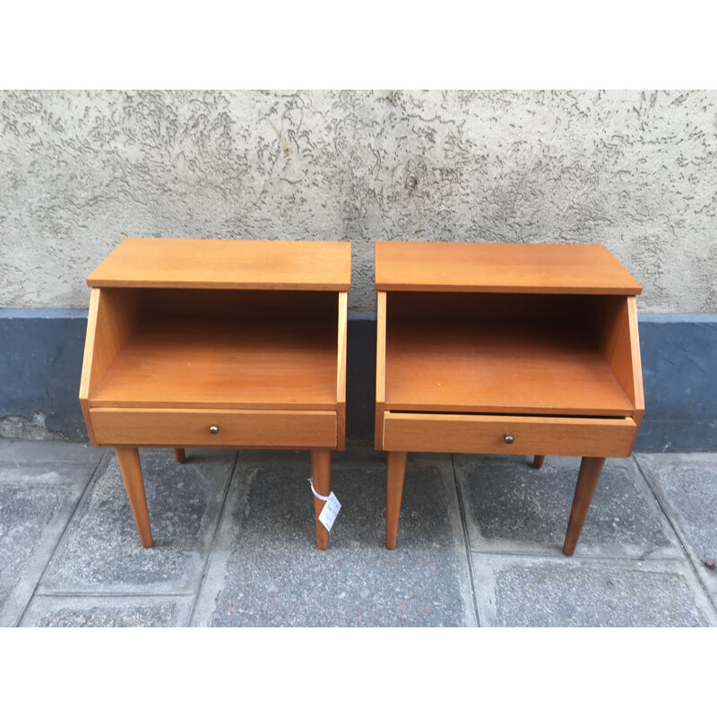 Danish teak night stand - 1960s