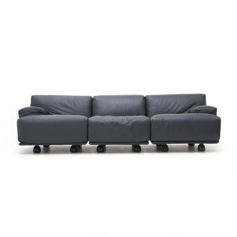 Vintage "Fiandra" 3-seater modular sofa by Vico Magistretti for Cassina, 1970s