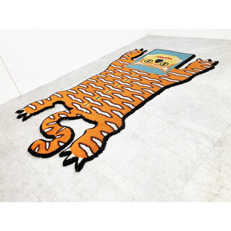 Vintage tiger shaped rug by Walter Van Beirendonck for Ikea, Sweden 1990