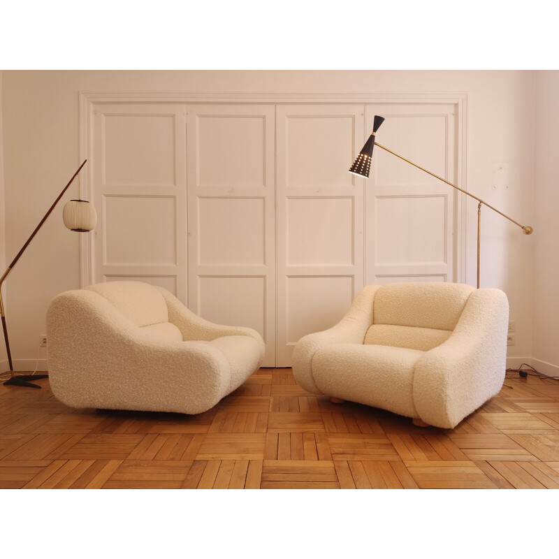 Pair of vintage armchairs by Emilio Guarnacci, Italy 1970
