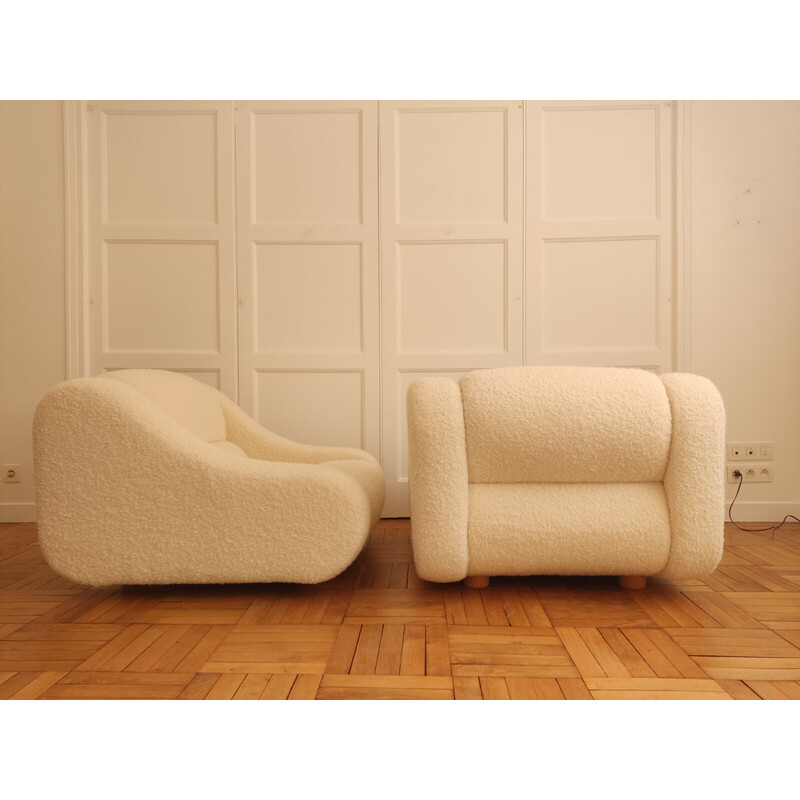 Pair of vintage armchairs by Emilio Guarnacci, Italy 1970