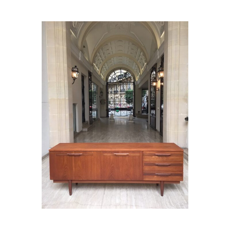 Large scandinavian teak sideboard - 1960s