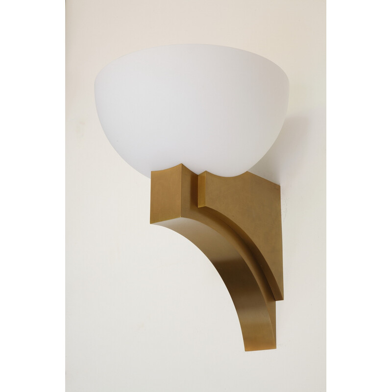 Opaline glass wall light Model 348 B V - 1930s