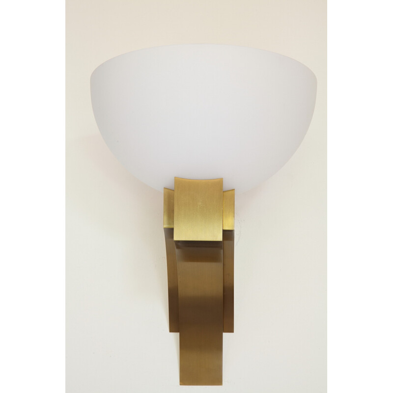 Opaline glass wall light Model 348 B V - 1930s