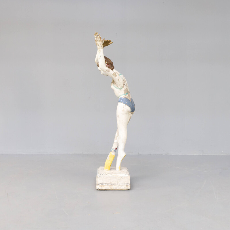 Statue de ballerine vintage en béton, 1970