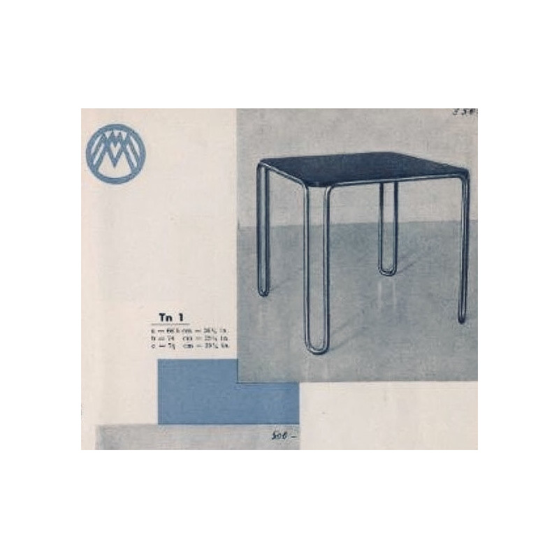 Table basse vintage Bauhaus par Mucke Melder