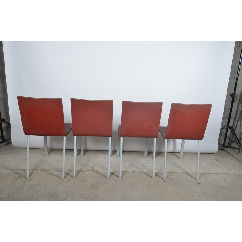 Juego de 4 sillas vintage de plástico y aluminio de Maarten Van Severen para Vitra