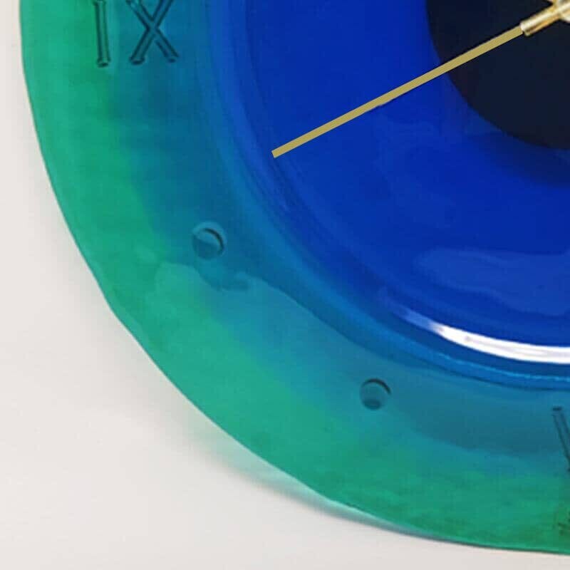 Vintage wall clock in Murano glass by Cà Dei Vetrai, Italy 1960