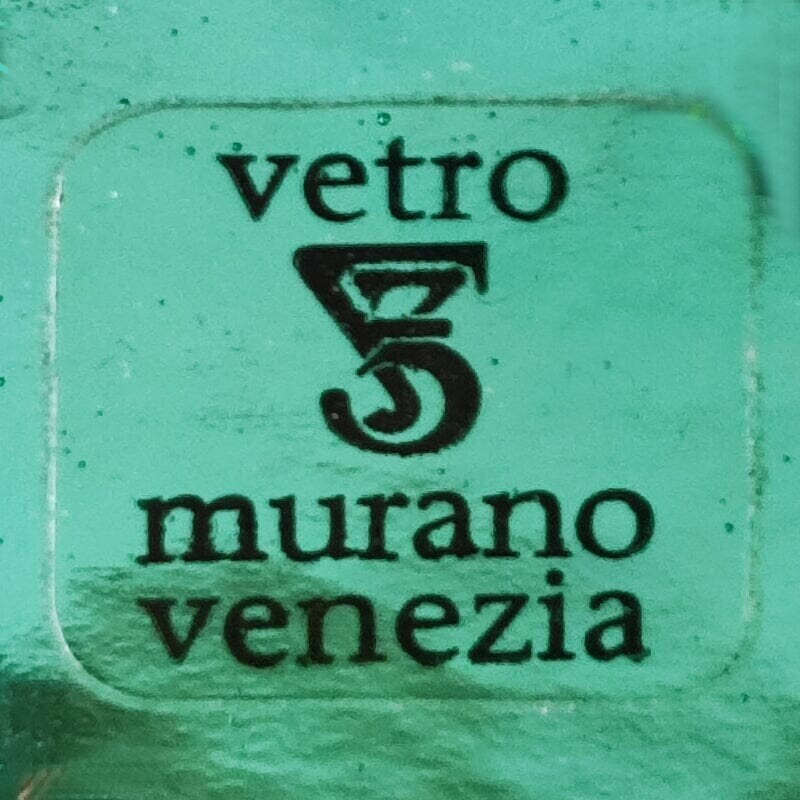 Vintage wandklok in Murano glas van Cà Dei Vetrai, Italië 1960