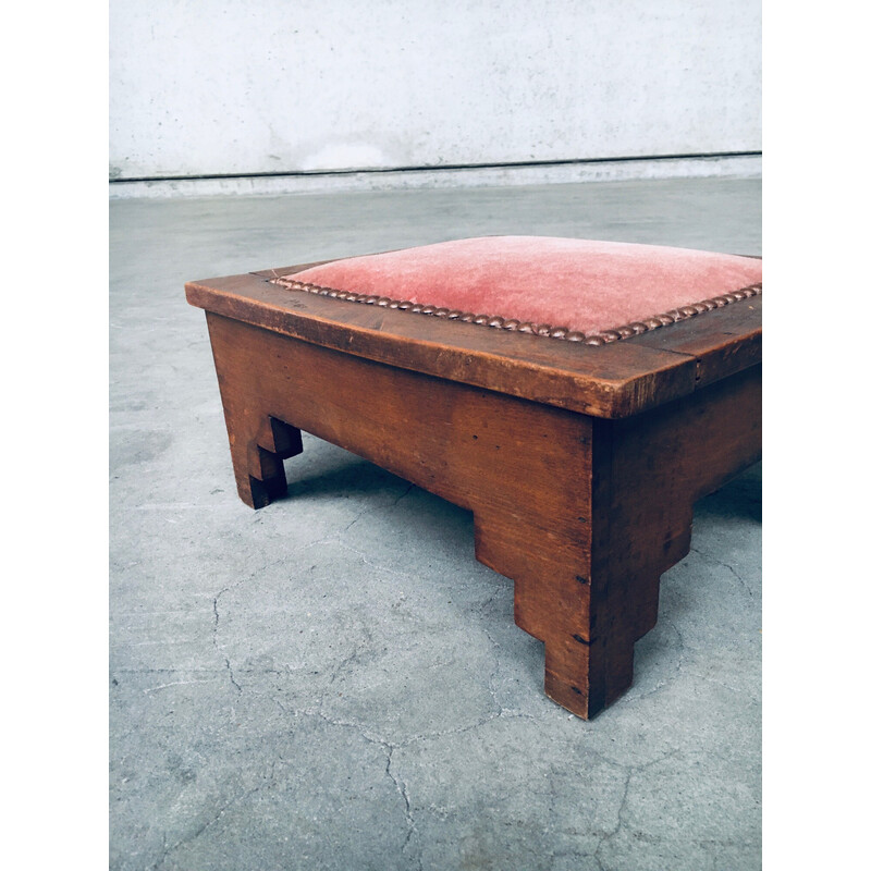 Tabouret vintage en bois de bouleau, Pays-Bas 1920