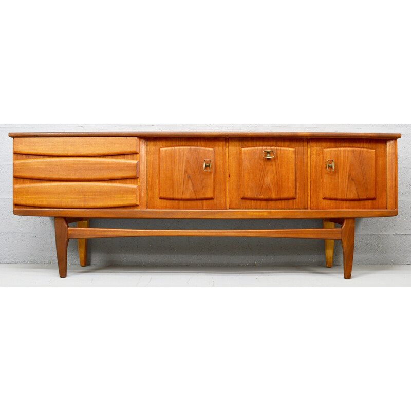 Mid-Century Long pale Teak Sideboard - 1960s