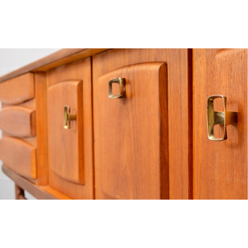 Mid-Century Long pale Teak Sideboard - 1960s