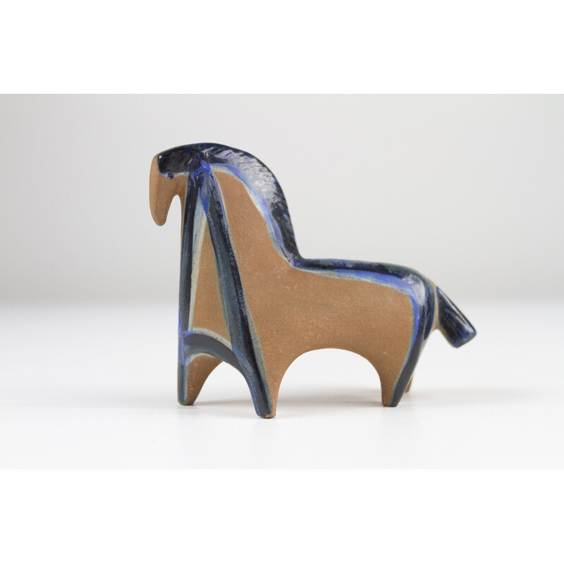 Vintage Swedish stoneware horse by Lisa Larson for Gustavsberg, 1950s