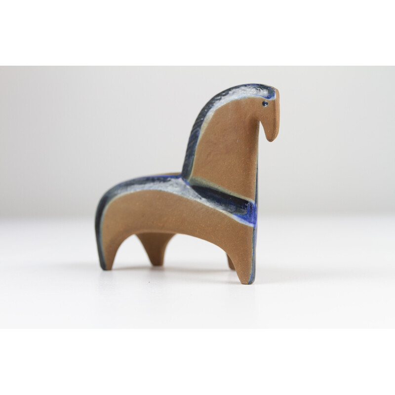 Vintage Swedish stoneware horse by Lisa Larson for Gustavsberg, 1950s