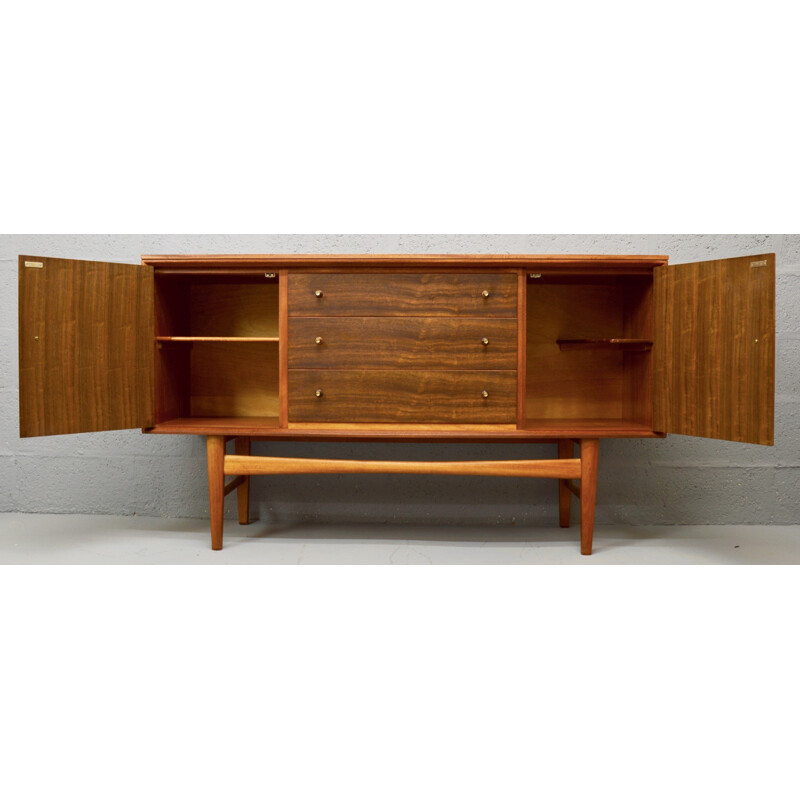 Mid-Century Gordon Russell Indian Laurel and Teak Sideboard - 1960s