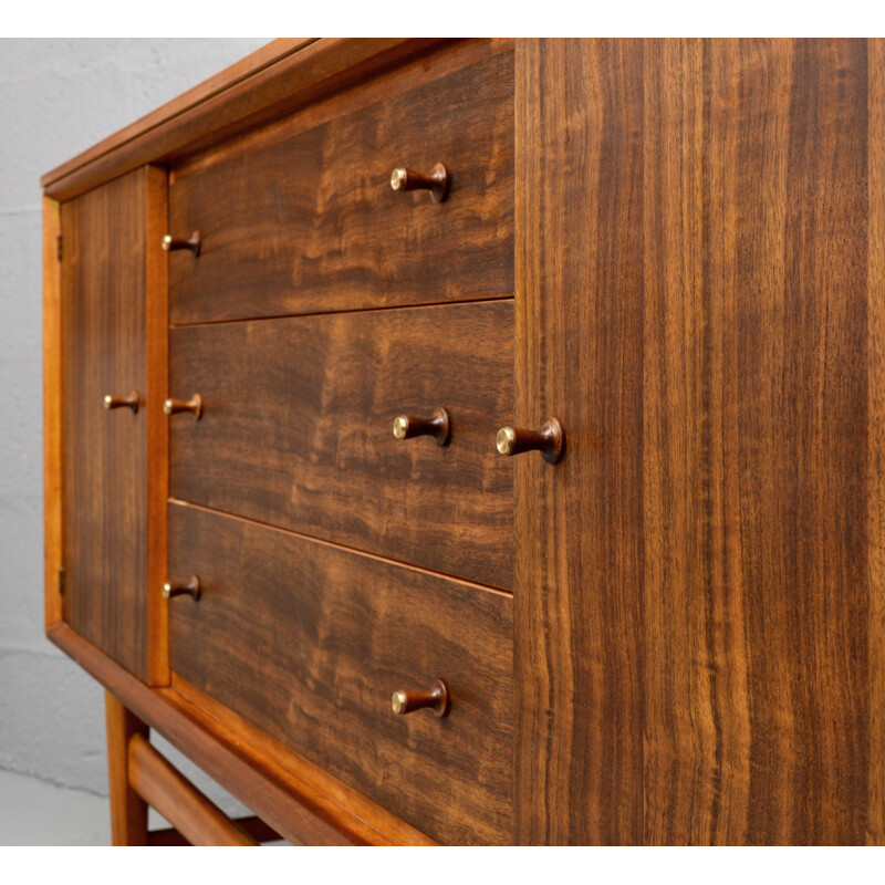 Mid-Century Gordon Russell Indian Laurel and Teak Sideboard - 1960s