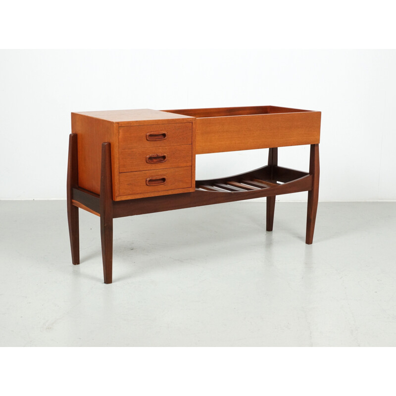 Mid Century Teak cabinet with magazine rack - 1960s