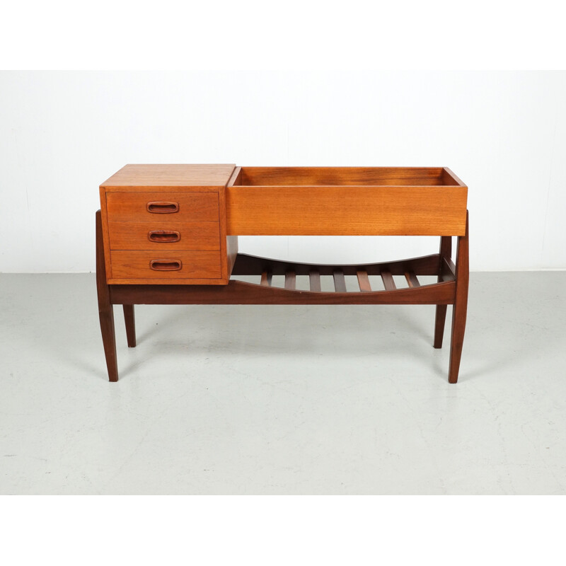 Mid Century Teak cabinet with magazine rack - 1960s