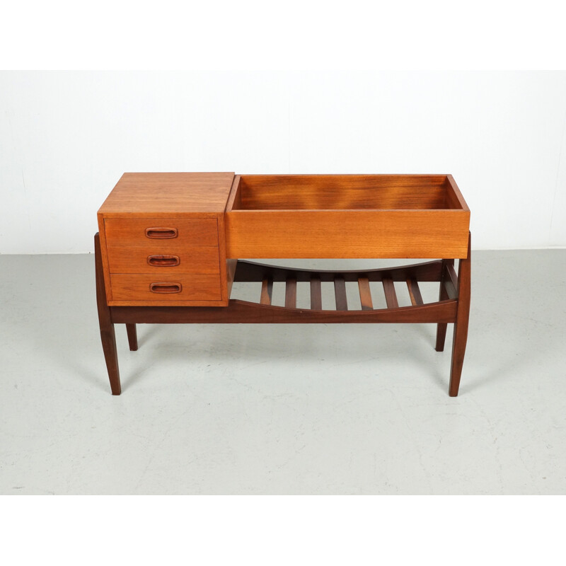 Mid Century Teak cabinet with magazine rack - 1960s