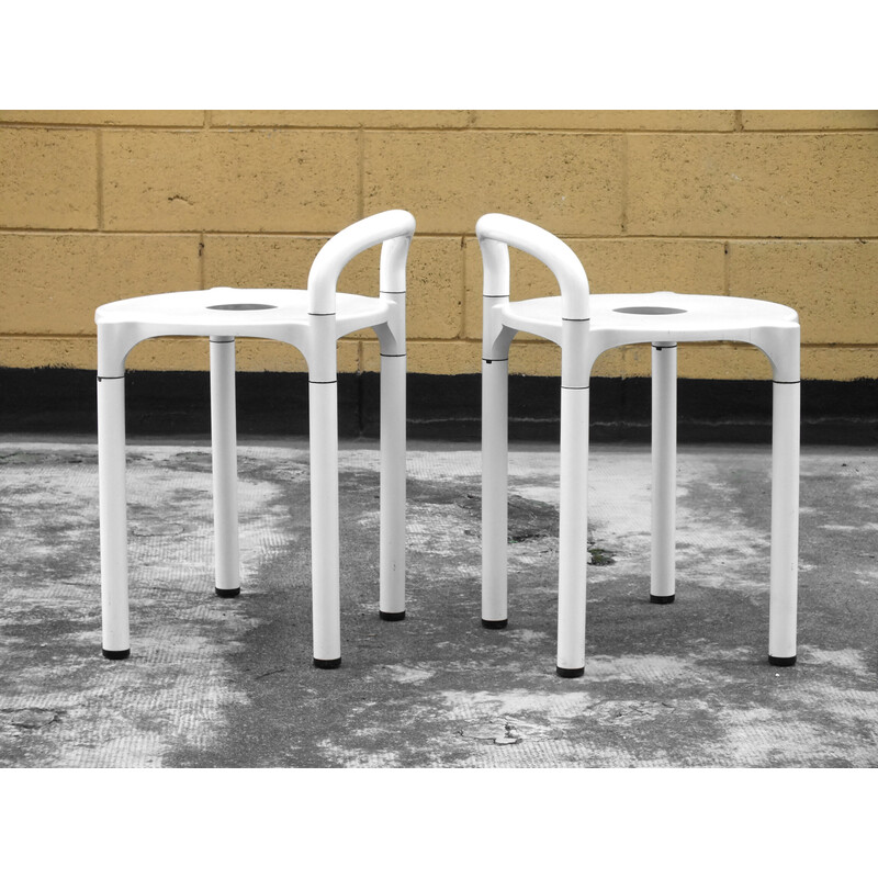 Pair of vintage stools "polo" by Anna Castelli Ferrieri for Kartell