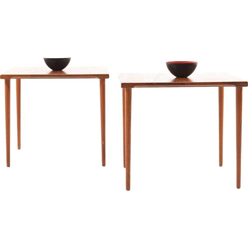Pair of mid century danish teak side tables produced by France and Son - 1960s