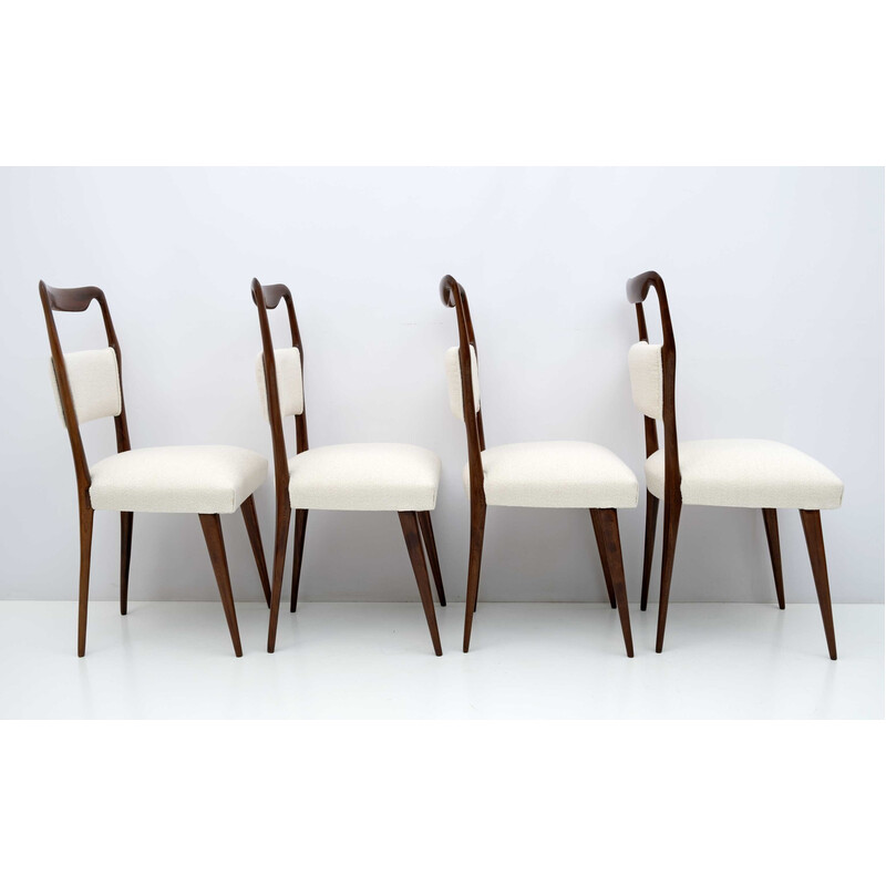 Set of 8 mid-century Italian dinning chairs by Vittorio Dassi, 1950s