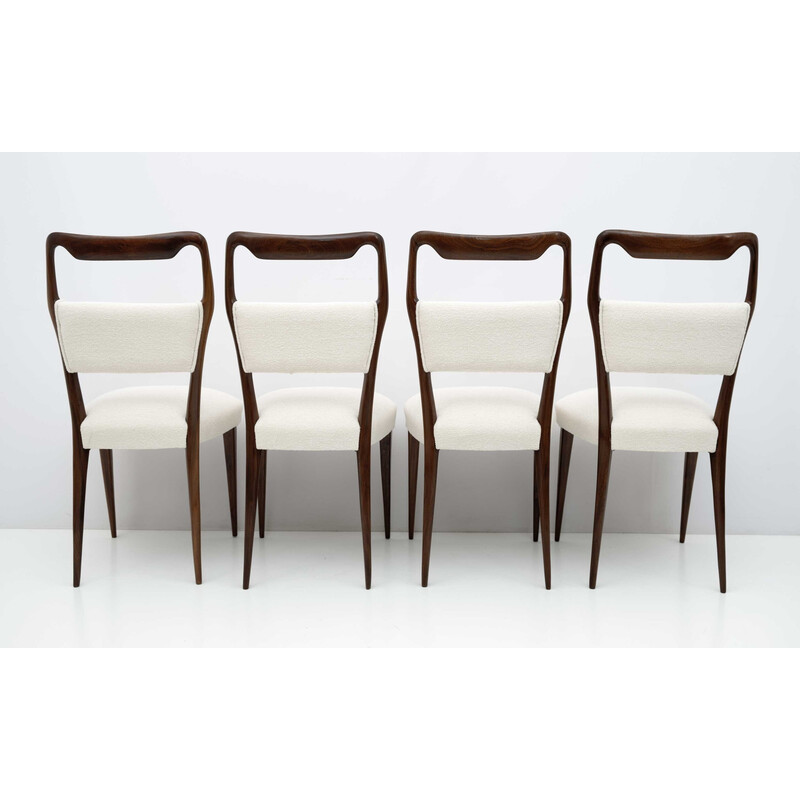 Set of 8 mid-century Italian dinning chairs by Vittorio Dassi, 1950s