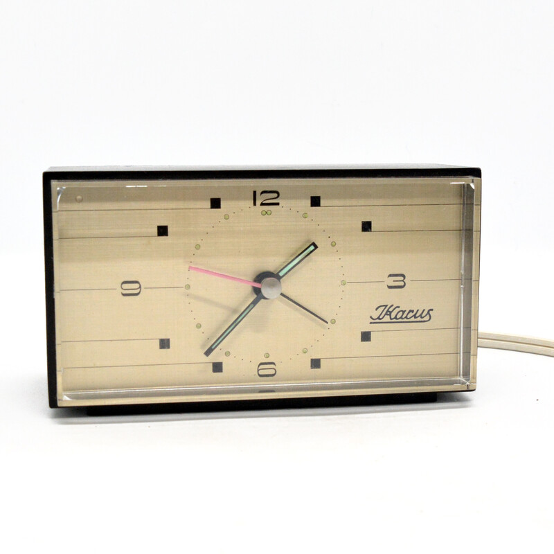 Relógio despertador eléctrico Vintage da IKacus, Alemanha 1970s