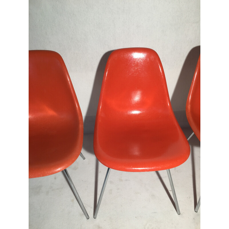 Chaise Eames "DSX" Orange pour Vitra par Herman Miller - 1960